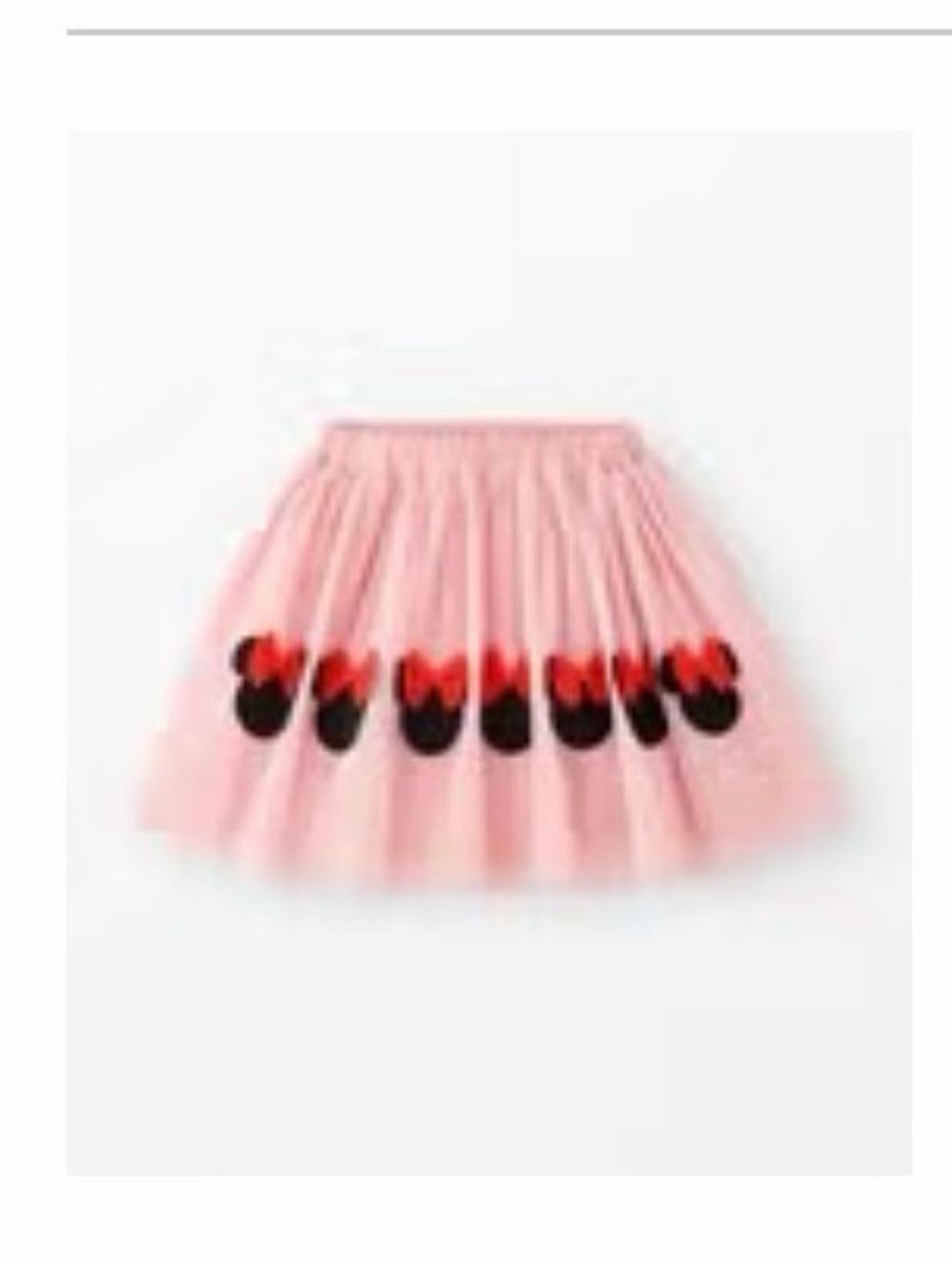 Hanna Andersson Girls Pink Minnie Tulle Skirt with Bow Accents BNWOT Size 4